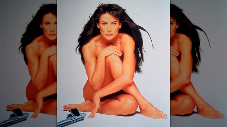 Demi Moore in poster for Striptease