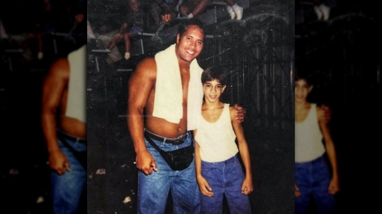 Dwayne Johnson with a fanny pack