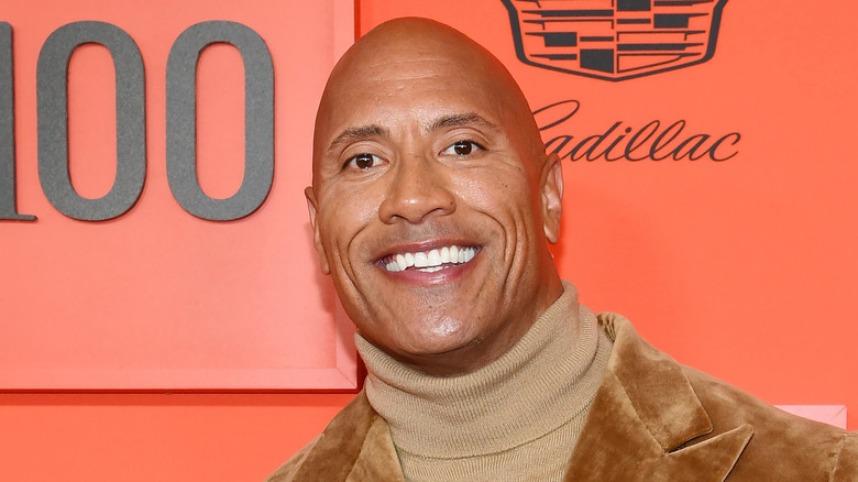 Dwayne Johnson in a turtleneck