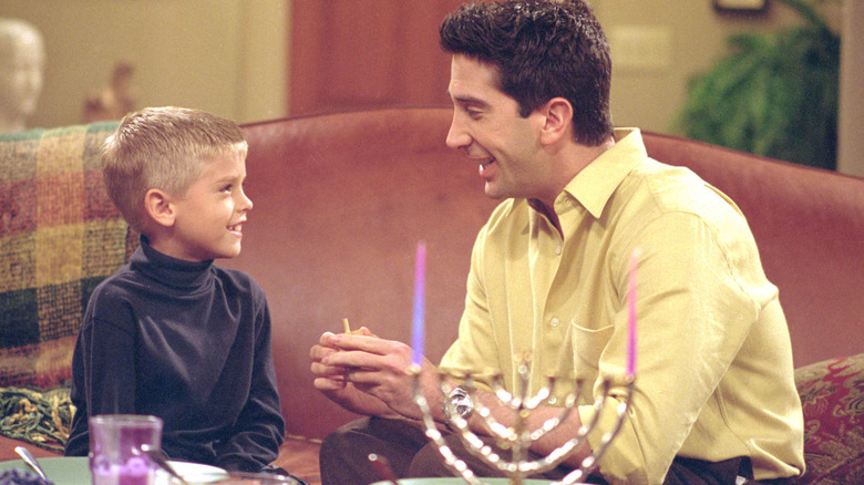 Cole Sprouse and David Schwimmer on Friends