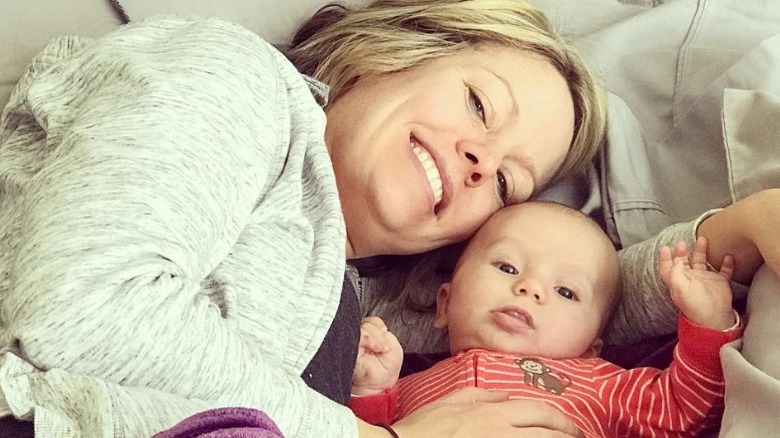 Dylan Dreyer with her first son