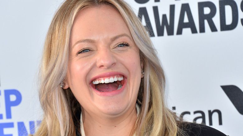 Elisabeth Moss with wide smile