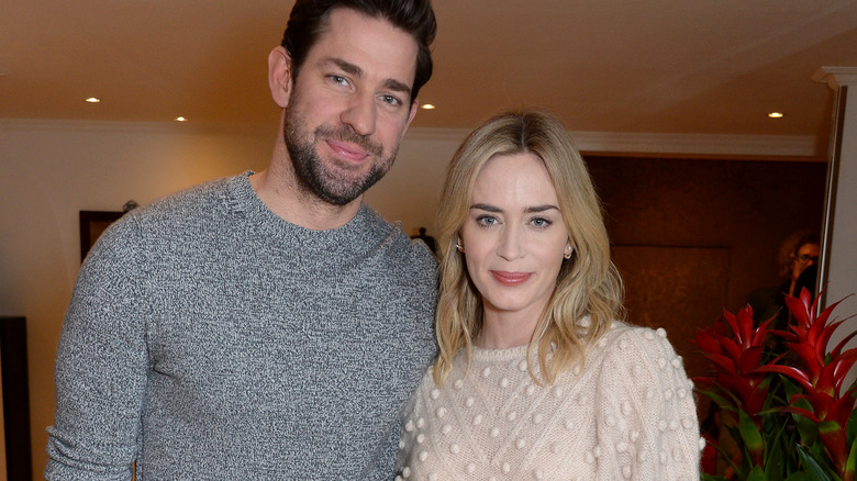 Emily Blunt and John Krasinski smiling