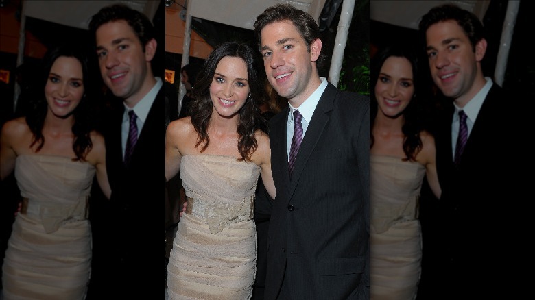 Emily Blunt and John Krasinski smiling