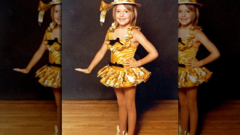 Erika Jayne at a young age performing