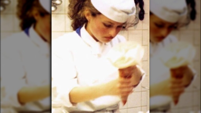 Giada De Laurentiis as a culinary student at Cordon Bleu in Paris