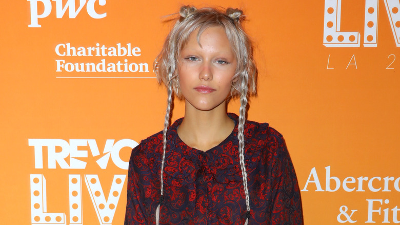 Grace VanderWaal with pigtails