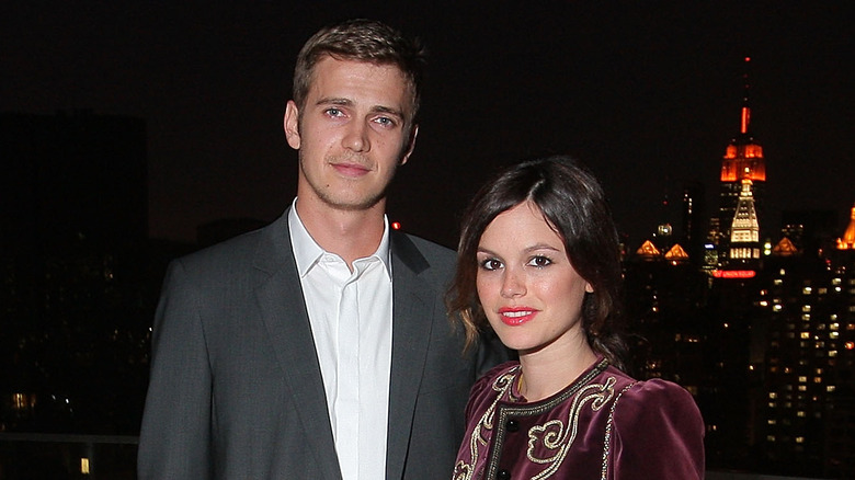 Hayden Christensen and Rachel Bilson smiling