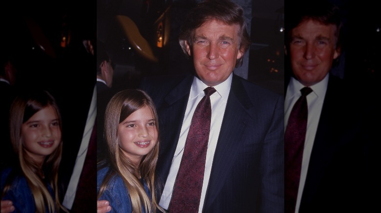 Ivanka Trump as a child with Donald Trump, both smiling