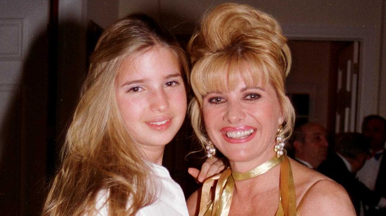 A teenage Ivanka Trump with Ivana Trump, both smiling