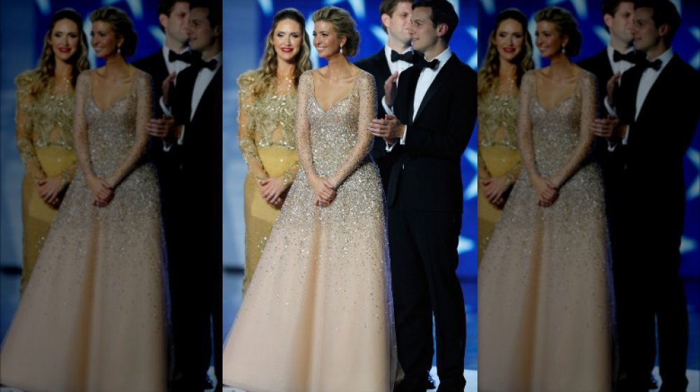 Lara Trump, Ivanka Trump, Jared Kushner at Donald Trump's inaugural ball