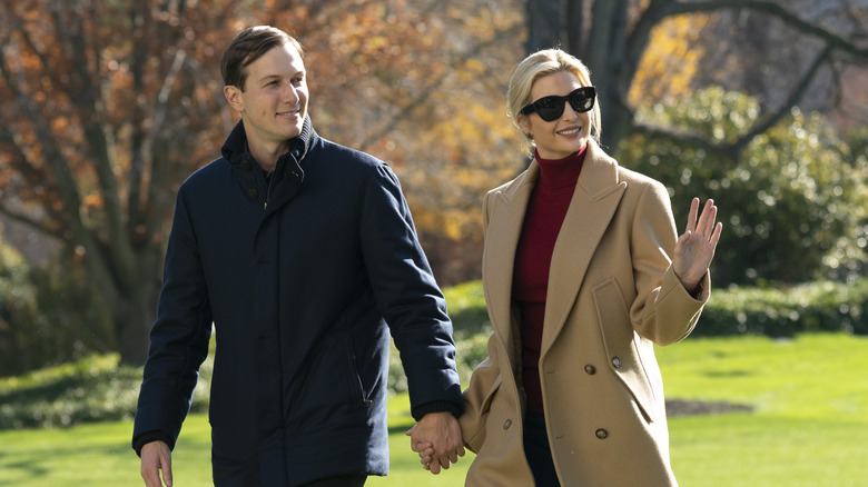 Jared Kushner and Ivanka Trump holding hands