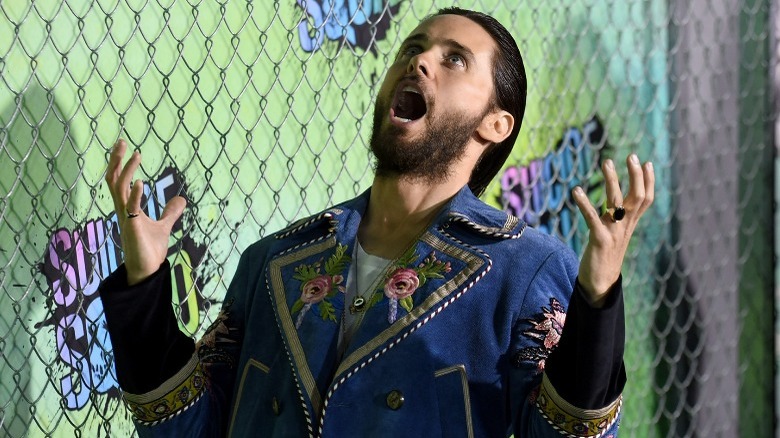 Jared Leto yelling on red carpet