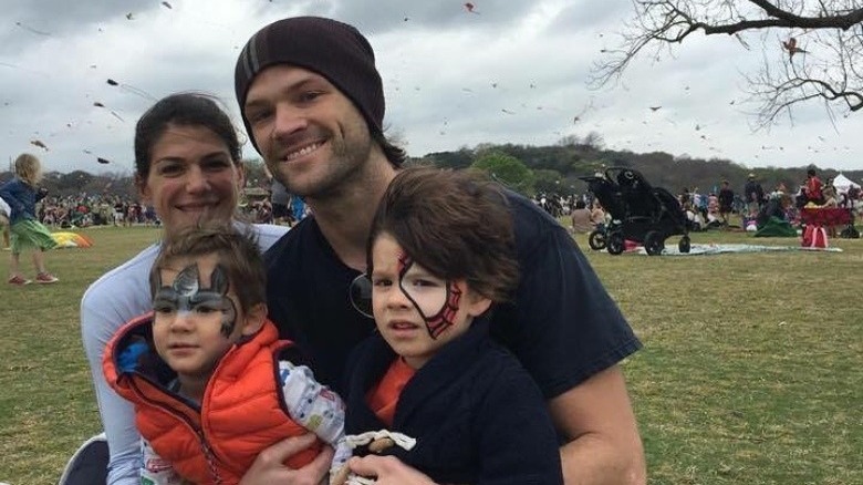 Jared Padalecki with his wife and young sons in 2016