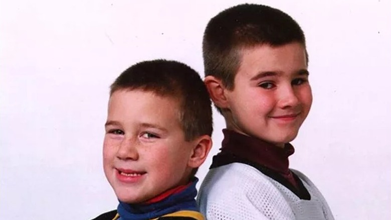 Travis and Jason Kelce as children