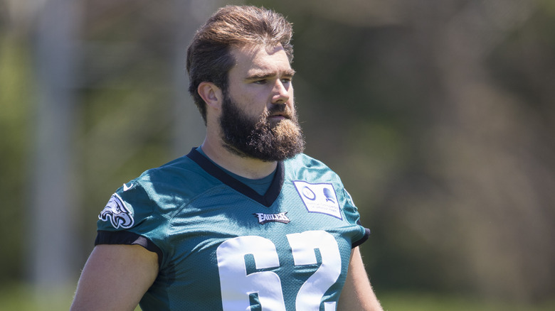 Jason Kelce on the practice field 