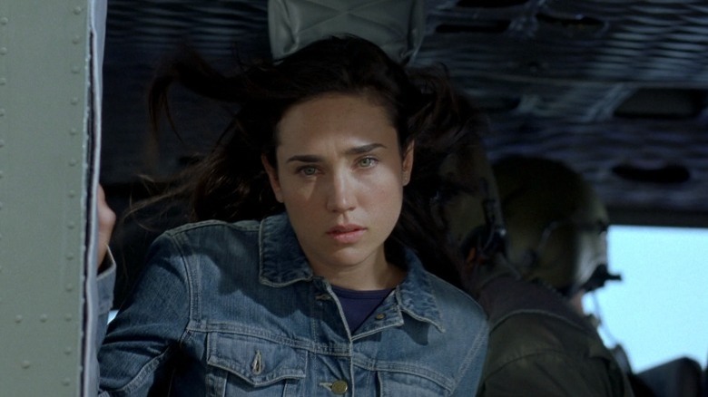 Jennifer Connelly in a helicopter in Hulk