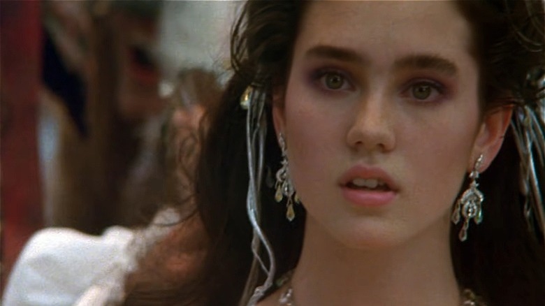 Jennifer Connelly in Labyrinth, looking stunned