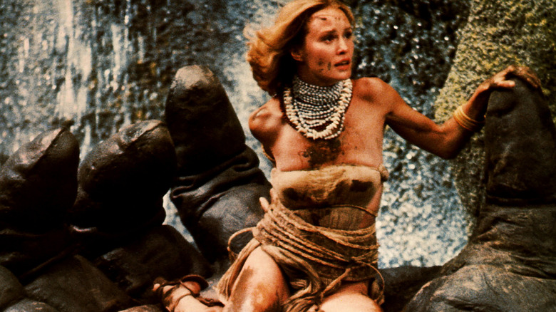 Jessica Lange in King Kong's giant palm