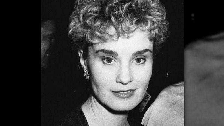 Jessica Lange with cropped curly hair 