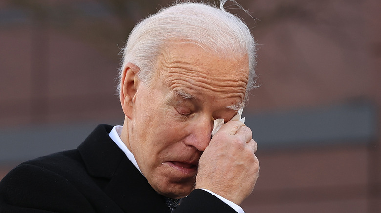 Joe Biden in tears