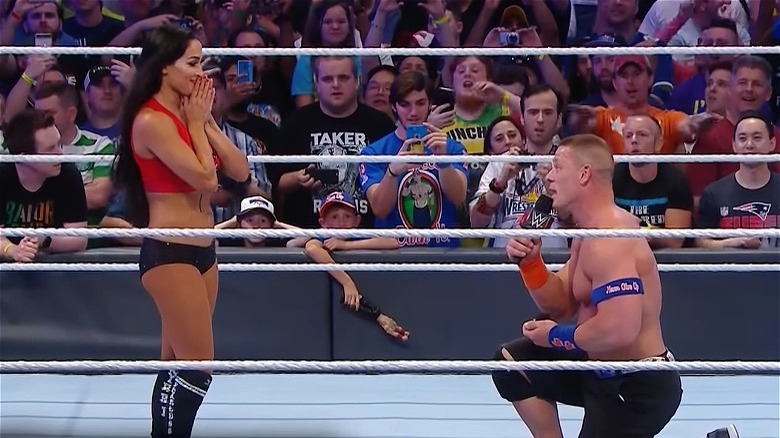 John Cena proposing to Nikki Bella