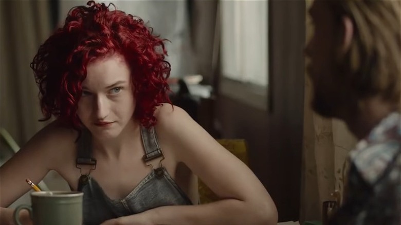 Julia Garner with red hair