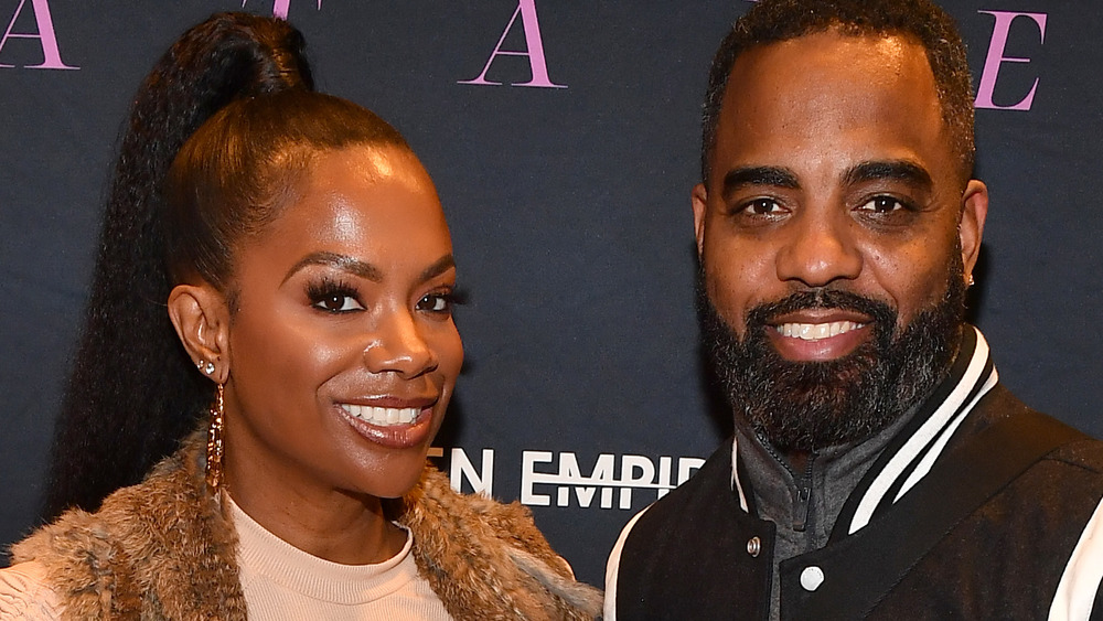 Kandi Burruss and Todd Tucker smiling