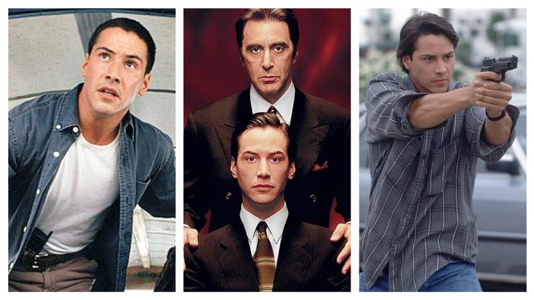 Keanu Reeves in Speed, The Devil's Advocate, and Point Break