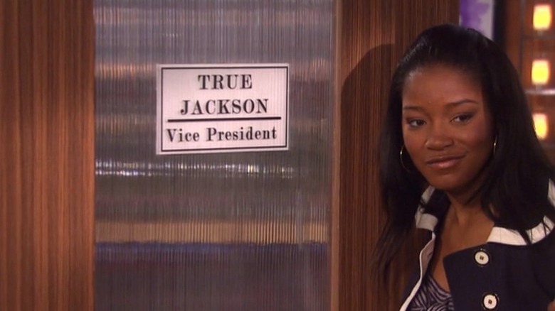 Keke Palmer peeks out of her office door