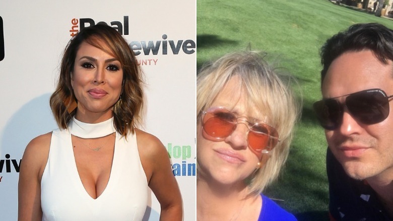 Kelly Dodd side by side with Bobbi Meza and Eric Meza posing for selfie