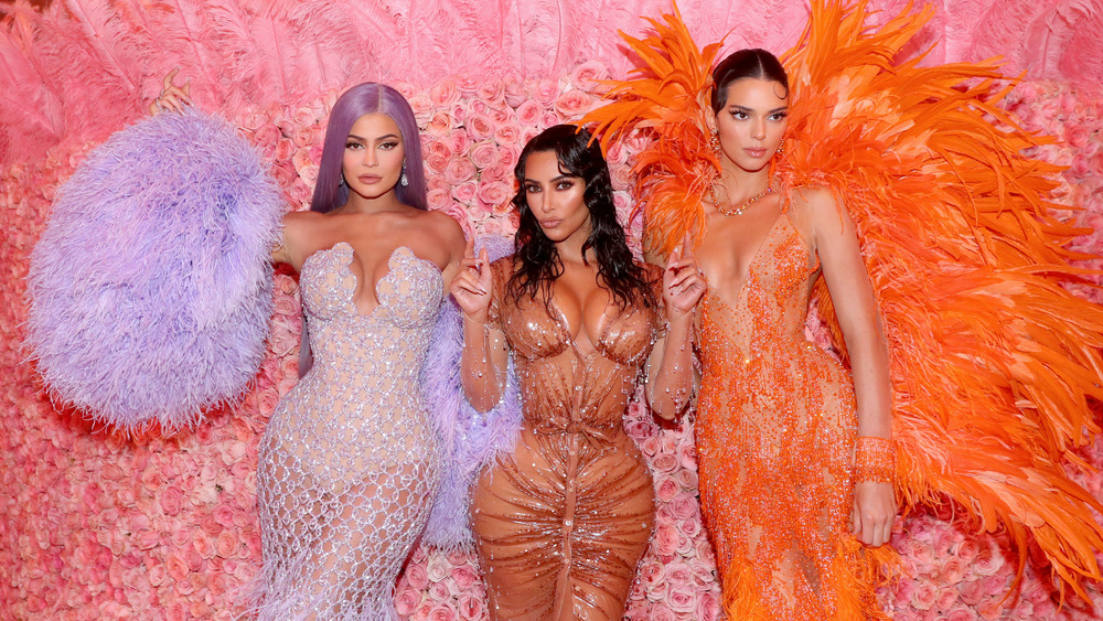 Kylie Jenner, Kim Kardashian, and Kendall Jenner at the Met Gala