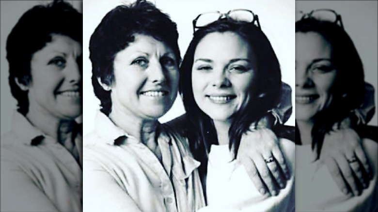 Kim Cattrall with her mother in the 1980s