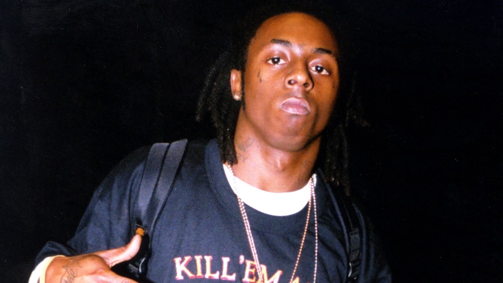 Lil Wayne posing in the 1990s