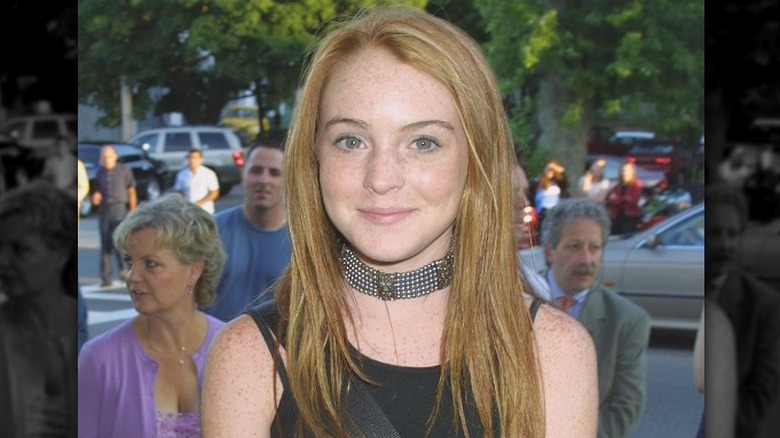 Lindsay Lohan smiling in early teenage years