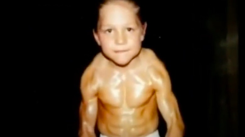 Home photo of young Richard Sandrak, known as Little Hercules