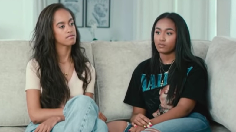 Malia and Sasha Obama during interview