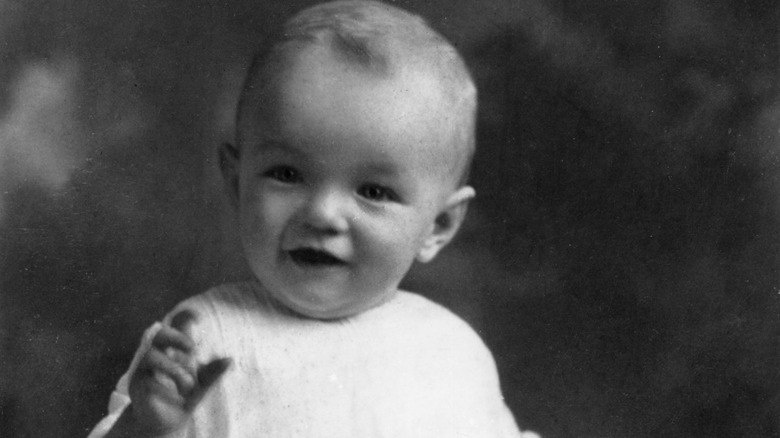 Marilyn Monroe smiling as a baby 