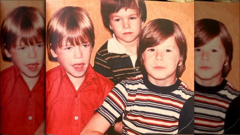 Mark Wahlberg as a child with two of his brothers.