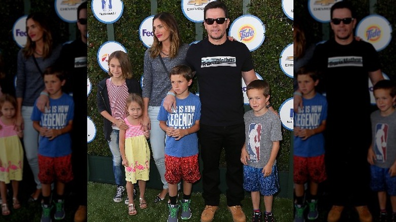 Mark Wahlberg with his family.