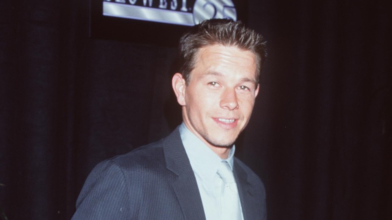 Mark Wahlberg in a suit in the late 1990s.