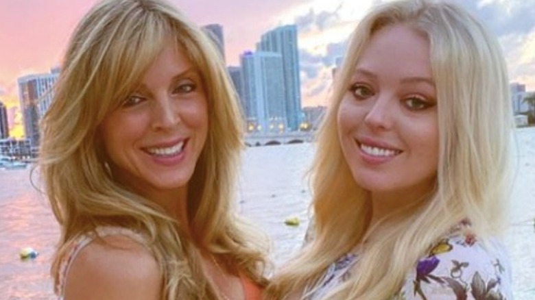 Marla Maples and Tiffany Trump posing