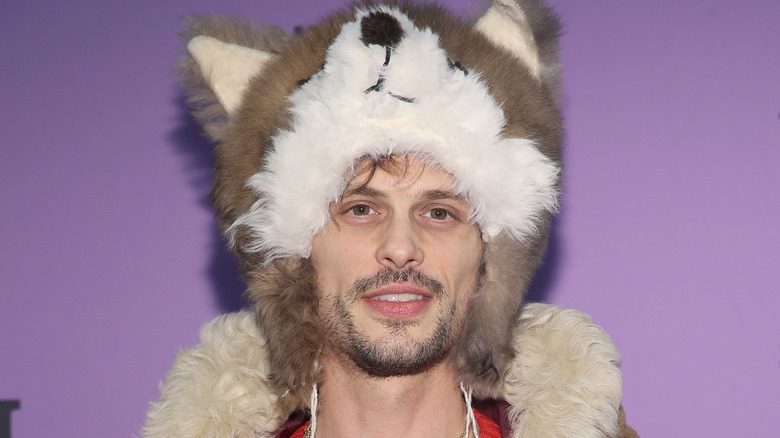 Matthew Gray Gubler in a furry hat in 2020