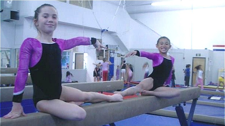 McKayla Maroney and Kyla Ross on beam