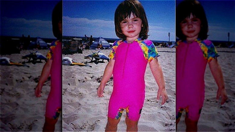 Young McKayla Maroney on beach