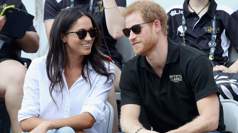 Meghan Markle and Prince Harry at the Invictus Games in 2017