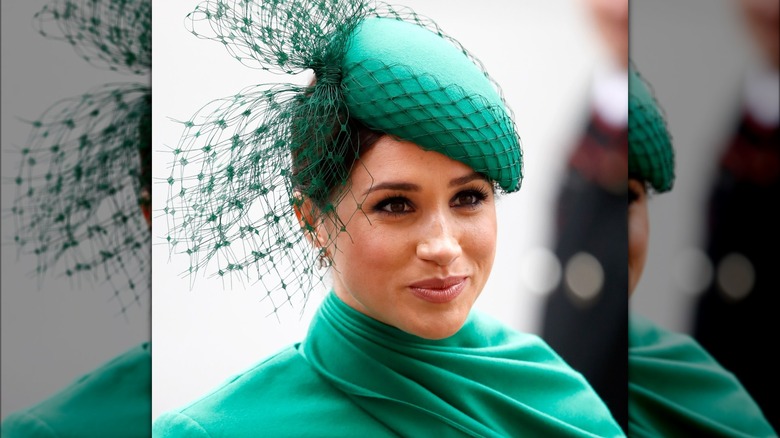 Meghan Markle in green hat