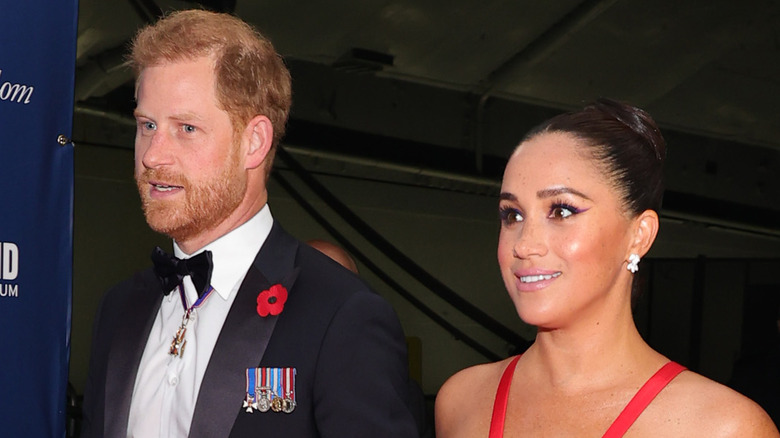 Prince Harry and Meghan Markle pictured in November 2021