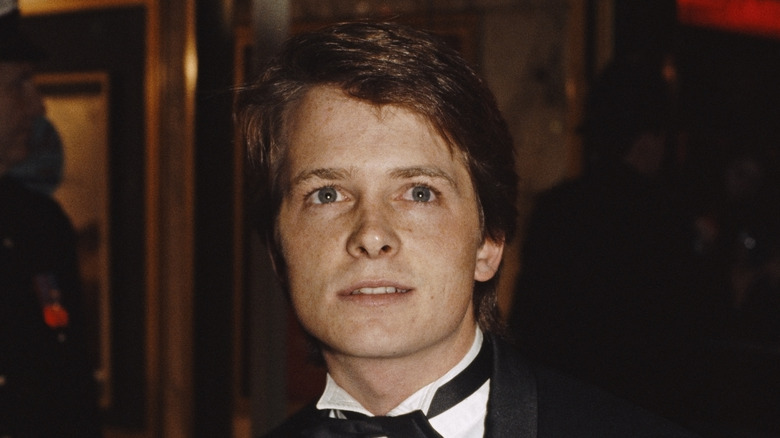 Michael J. Fox gazing upward