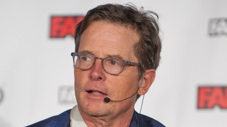 Michael J. Fox wearing glasses